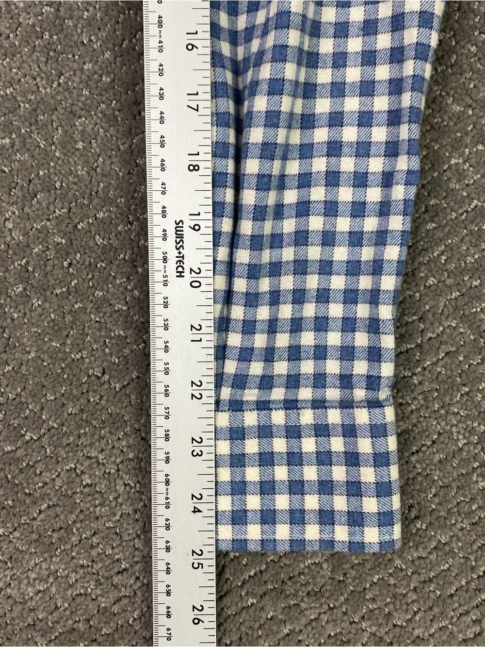 johnnie-O Flannel Shirt Mens Medium Blue White Gingham Check Hyat Hangin' Out - Picture 13 of 13